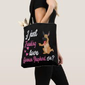 8 Ik ben gewoon gek op Duitse herder OK Draagtas (Dichtbij)