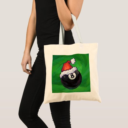 8-inch kerstgroen tote bag (Voorkant (product))