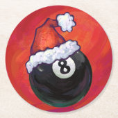 8-inch kerstmis ronde kartonnen onderzetter (Voorkant)