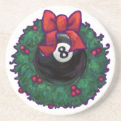 8-inch kerstmis zandsteen onderzetter (Voorkant)