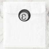 8-inch ronde sticker (Tas)