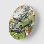 8-inch wandklok "BOERDERIJ"-ontwerp Ronde Klok (Hoek)