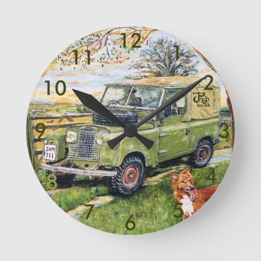 8-inch wandklok "BOERDERIJ"-ontwerp Ronde Klok (Voorkant)
