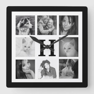 8 Instagram-foto's maken met monogram Vierkante Klok