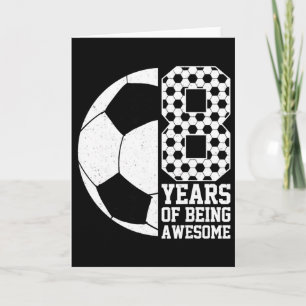 8 Jaar Geweldige Kids Voetbalfan 8e Verjaardag Kaart