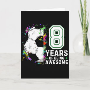 8 jaar lang geweldig voetbal verjaardag 8ste kaart
