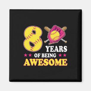 8 Jaar Lang Super Meisje Zijn 8e Verjaardag Magneet