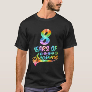 8 jaar oud 8e verjaardag Stropdas-Dye Funny Beweso T-shirt