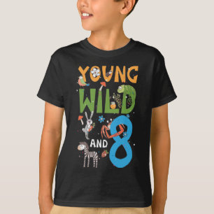 8 jaar oud dierentuin van Birthday Safari Oerwoud T-shirt