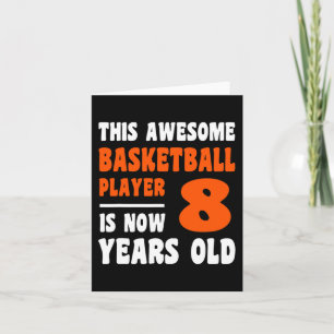 8 Jaar Oud Gelukkig 8e Verjaardag Basketbal 8e Geb Kaart