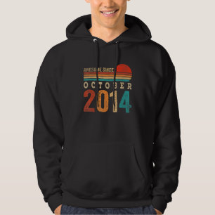 8 Jaar Oud Geweldig Sinds Oktober 2014 8e Verjaard Hoodie