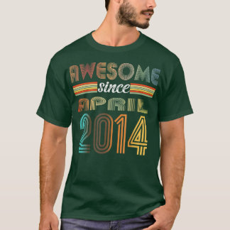 8 jaar oud Geweldige sinds april 2014 8e verjaarda T-shirt