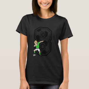 8 Jaar Oud Jongen Voetballer 8e Verjaardag Kinder T-shirt