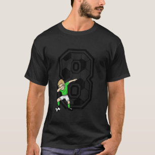 8 Jaar Oud Jongen Voetballer 8e Verjaardag Kinder T-shirt