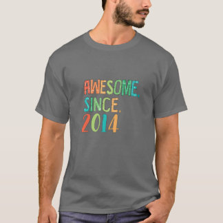 8 jaar oud meisje Hart Floral Decor Funny Geweldig T-shirt