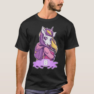 8 jaar oud meisje School tijd unico T-shirt