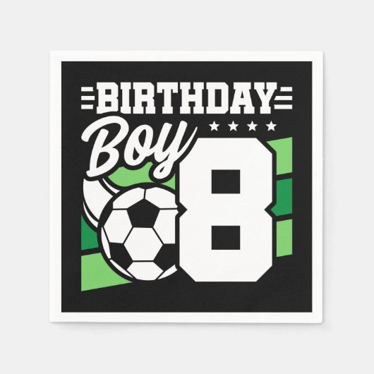8 Jaar Oud Voetbal Football Feest 8e Verjaardag Jo Servet (Voorkant)