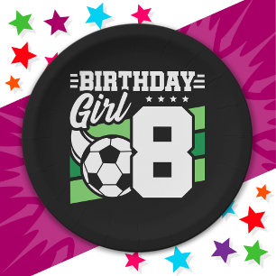 8 Jaar Oud Voetbal Football Feest 8e Verjaardag Me Papieren Bordje