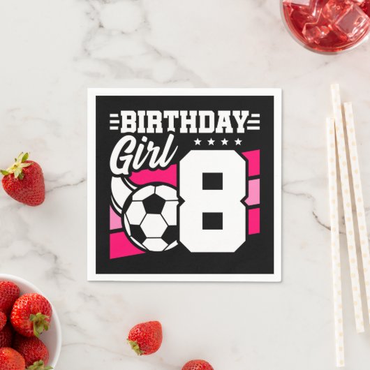 8 Jaar Oud Voetbal Football Feest 8e Verjaardag Me Servet (Insitu)