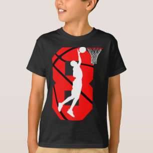 8 jaar oude 8e verjaardag Jongen Basketball-liefhe T-shirt