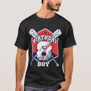 8 jaar oude achtste Baseball Birthday Party Theme T-shirt