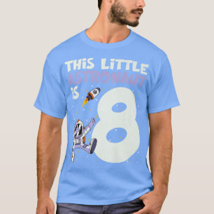 8 jaar oude Astronaut Boy ruimt 8e dag dobbel als T-shirt