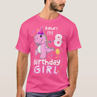 8 jaar oude dinosaurus verjaardag 8e T Rex Dino Ac T-shirt