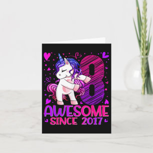 8 jaar oude eenhoorn geschenken voor meisjes 8e ve kaart