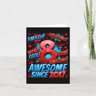 8 jaar oude geschenken voor jongens 8e verjaardag kaart