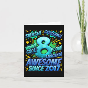 8 jaar oude geschenken voor jongens 8e verjaardag kaart