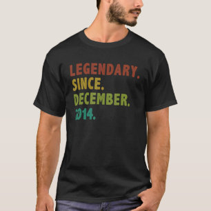8 jaar oude legend sinds december 2014 8e geboorte t-shirt