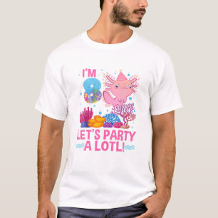 8 jaar oude schenkingen 8e verjaardag Axolotl Love T-shirt