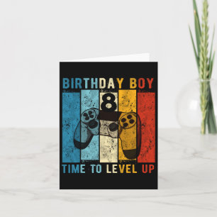 8 Jaar Verjaardag Jongen 8 Tijd Om Niveau Te Verho Kaart