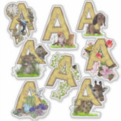 8 Kapitaal-A-Stickers Sticker (Voorkant)