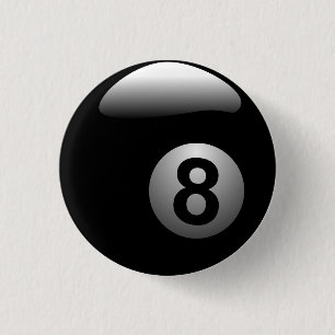 8 kogelbilliers met snooker ronde button 3,2 cm