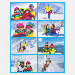 8 Landschapsfoto-rastercollage Azure Fleece Deken
