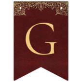 8 letters rood goud God zegene de doopsgemeenschap Vlaggetjes (Eerste vlag)