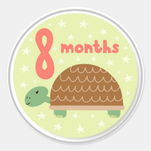 8-maands Baby Mijlsteen Klassieke Ronde Sticker