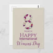 8 maart Internationale Vrouwendag Briefkaart (Voorkant / Achterkant)