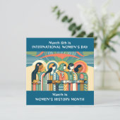 8 maart Internationale Vrouwendag Kaart (Staand voorkant)