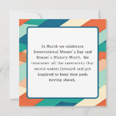 8 maart Internationale Vrouwendag Kaart (Achterkant)
