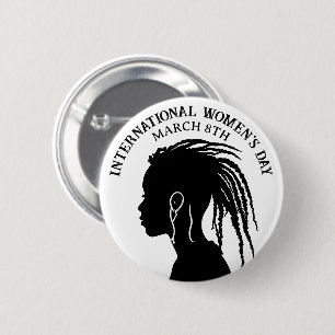 8 maart Internationale Vrouwendag Ronde Button 5,7 Cm