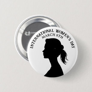 8 maart Internationale Vrouwendag Ronde Button 5,7 Cm