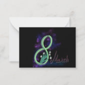 8 maart notitiekaartje (Voorkant)