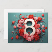 8 maart ontwerp briefkaart (Voorkant / Achterkant)