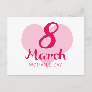 8 maart Roze dag van de Woman Briefkaart