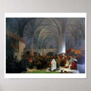 #8 Meester Jan Hus Preaching bij Bethlehem Chapel Poster