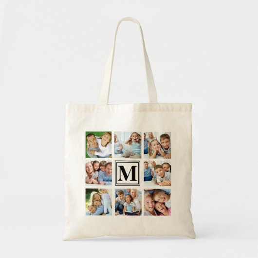 8 Monogram multi-foto Tote Bag (Voorkant)