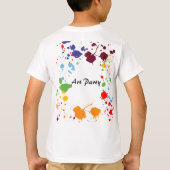 8 Naam Kunst Partij Verkleurde Splashes T-shirt (Achterkant)