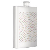 8 onces. Flacon d'acier inoxydable, motif floral (Droite)